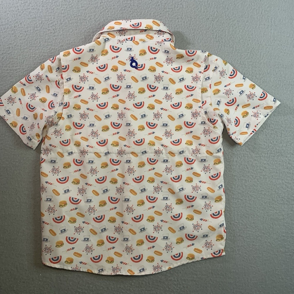 Boys Blue Quail Clothing Co Dry-Fit | Size 4T 4th Of just Print UPF 50+ - Picture 7 of 8